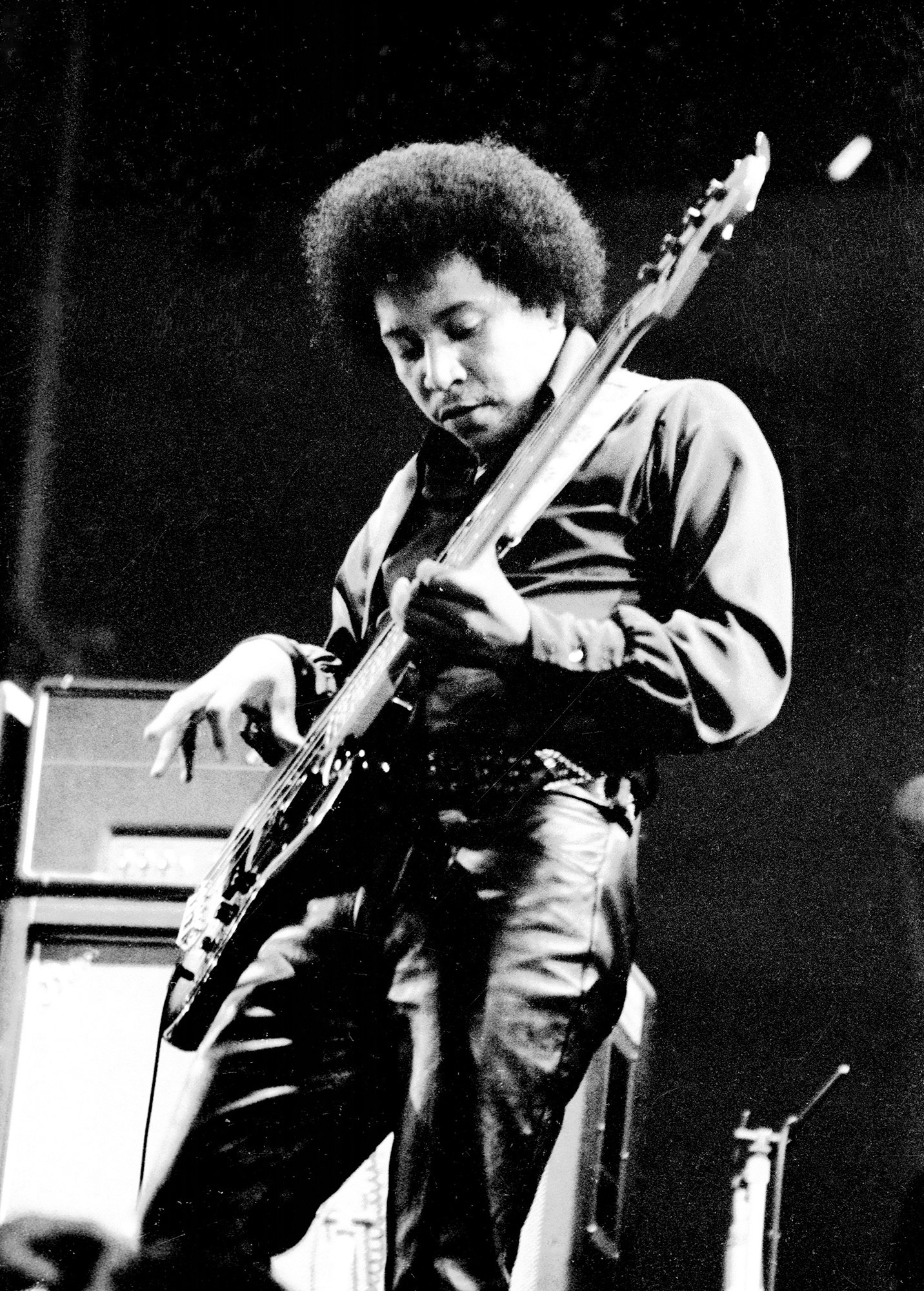 Billy Cox and the Jimi Hendrix Experience perform at the Isle of Wight Festival, August 1970. Photo by Chris Walter/WireImage.